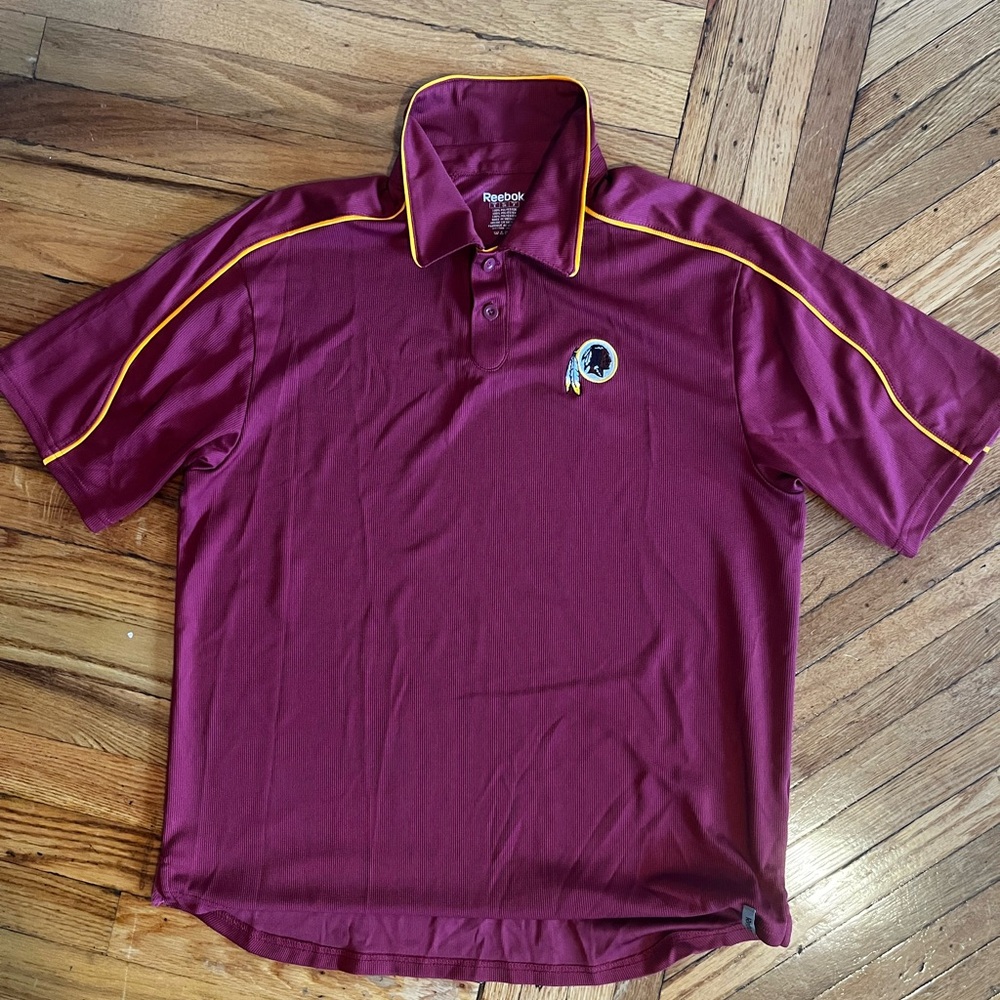 Reebok Burgundy Washington Redskins Football Team Polo Shirt